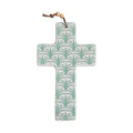 Green Palm Ceramic Cross Large 23cm x 14cm nz
