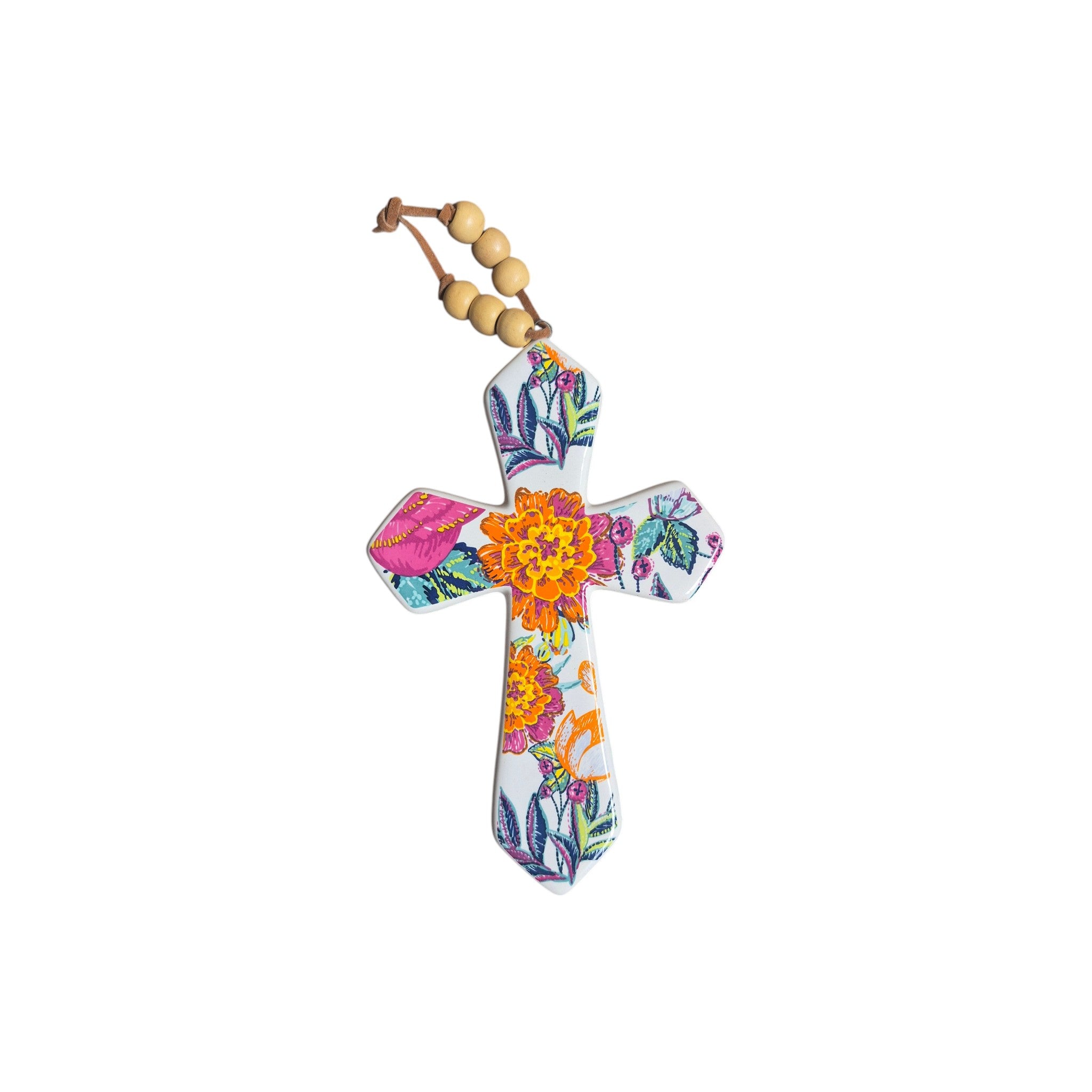 Tapestry Ceramic Hanging Cross Small 14.5cm x 9.5cm nz