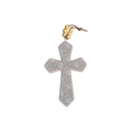 Taupe with Drift Ceramic Hanging Cross Small 14.5cm x 9.5cm nz