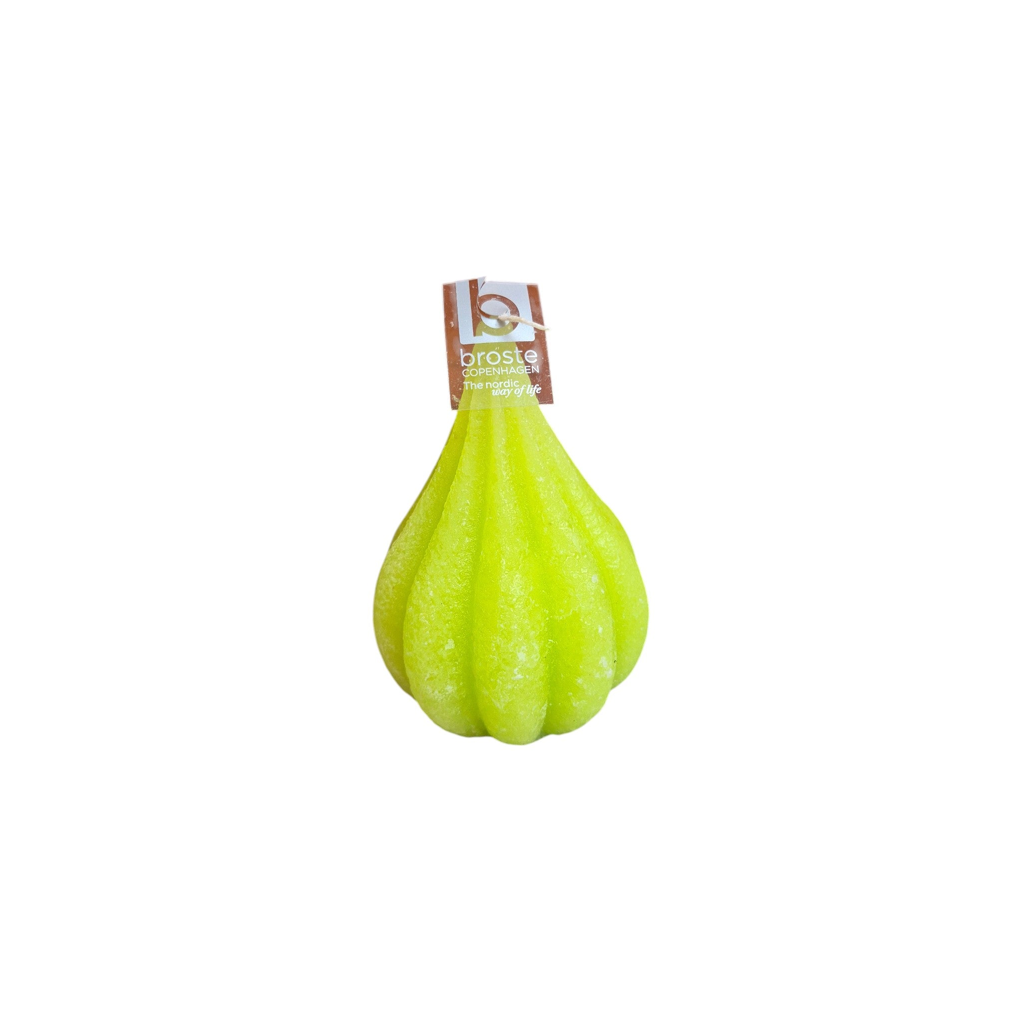 Broste Copenhagen green onion candle, 10cm tall, with a sleek design and soft glow, ideal for creating cozy ambiance. nz