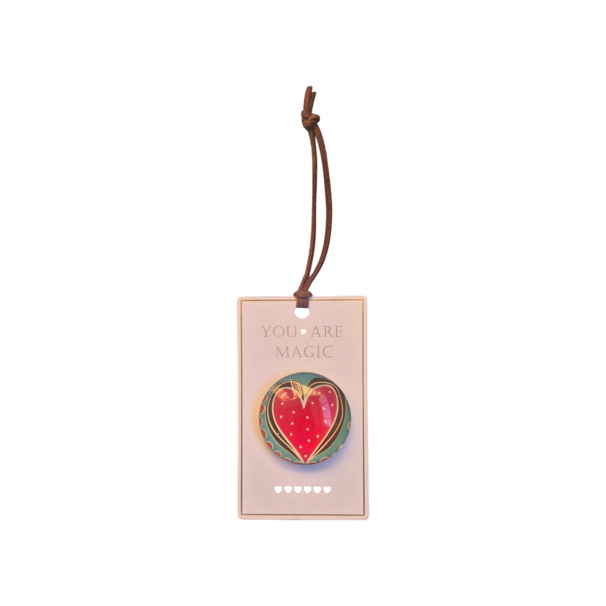 You Are Magic Single Glass Dome Magnet heart design nz