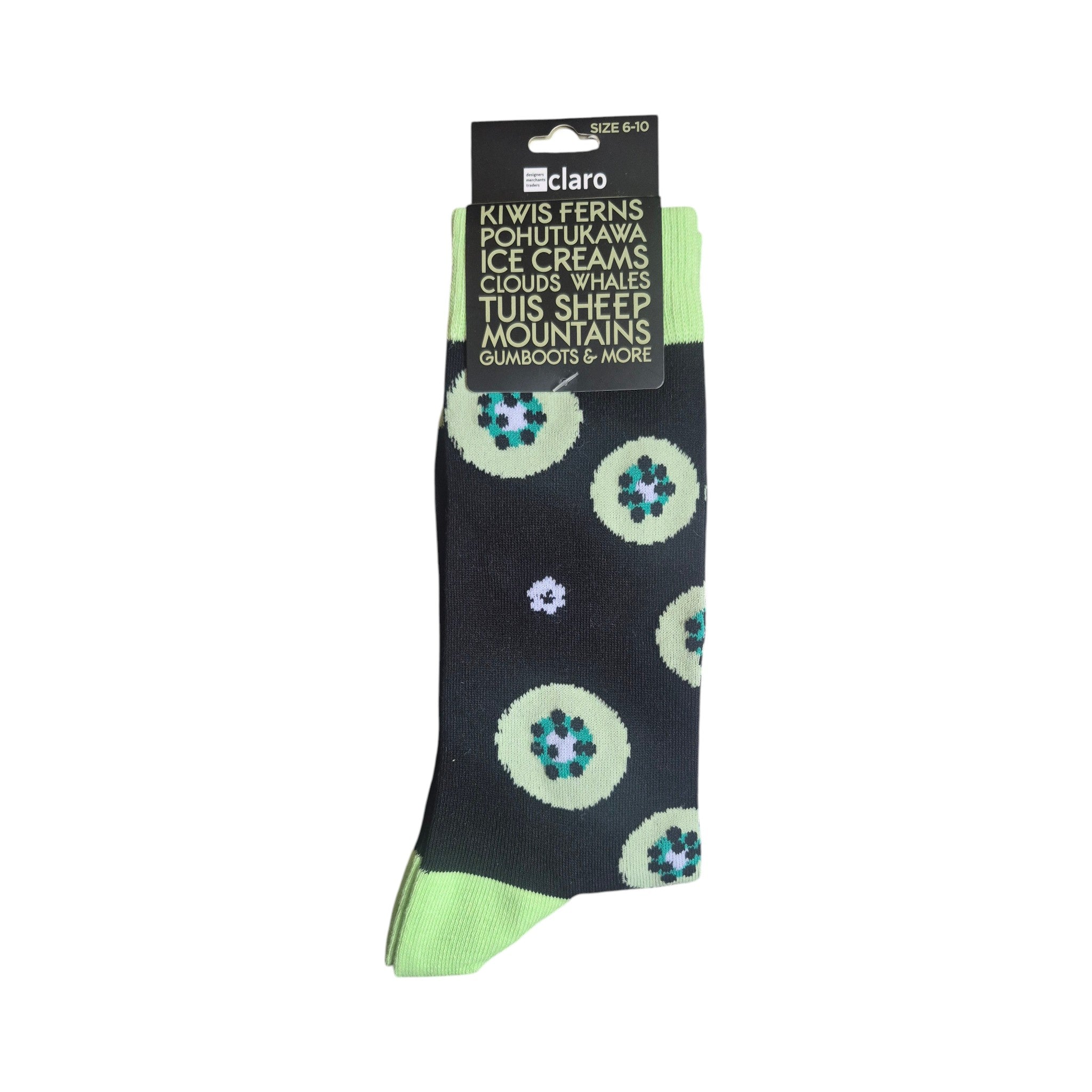 Claro Men's Kiwifruit Sock Size 6-10 soft cotton-bamboo blend nz