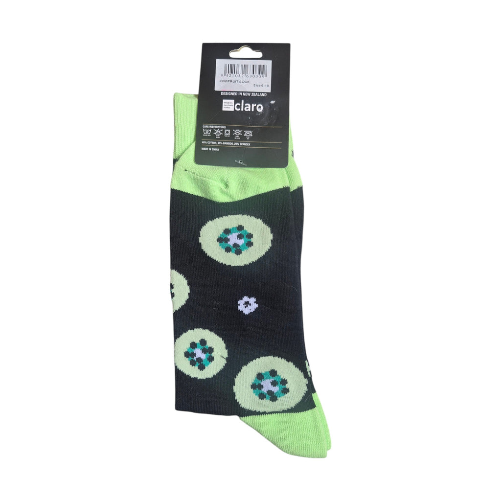 Claro Men's Kiwifruit Sock Size 6-10 soft cotton-bamboo blend nz