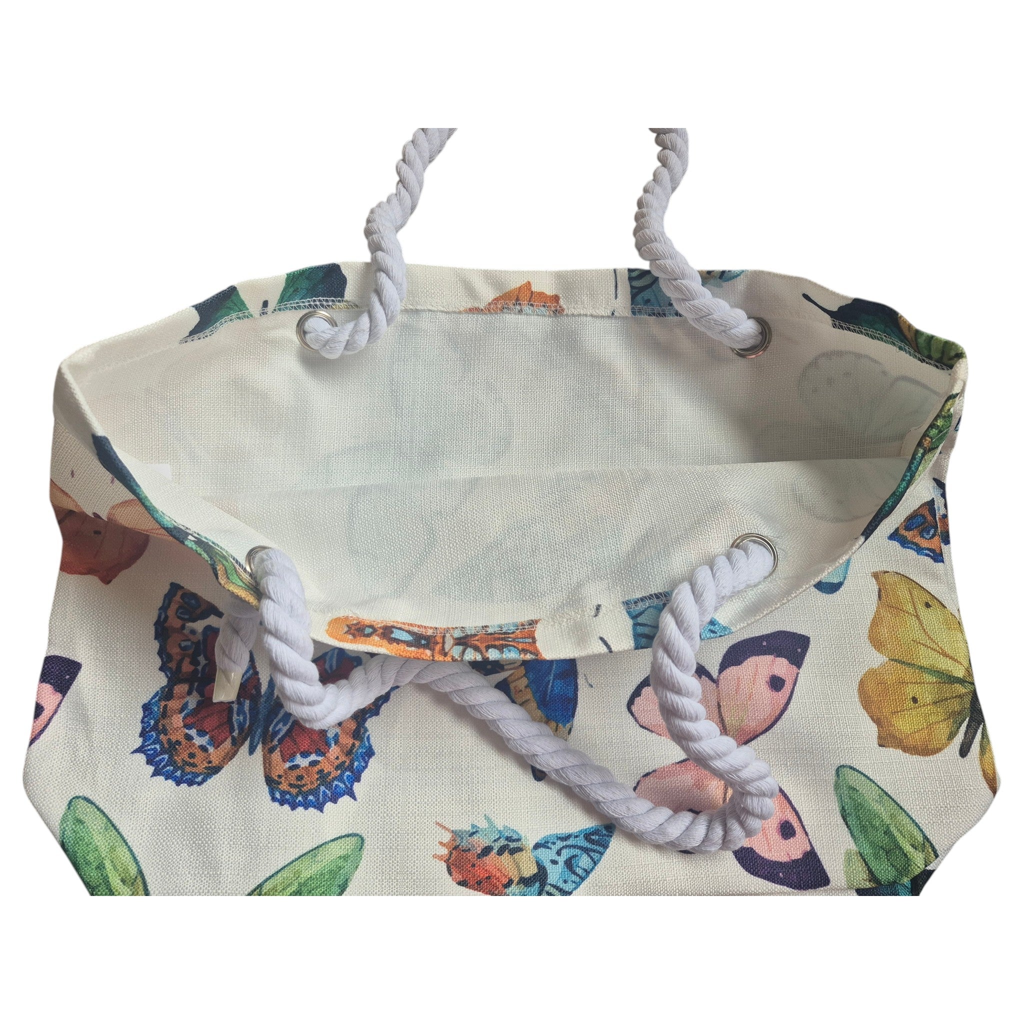Butterfly Print Canvas Tote Bag 43cm x 31cm nz
