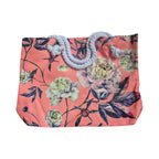 Coral Peony Floral Canvas Tote Bag 43cm x 31cm nz