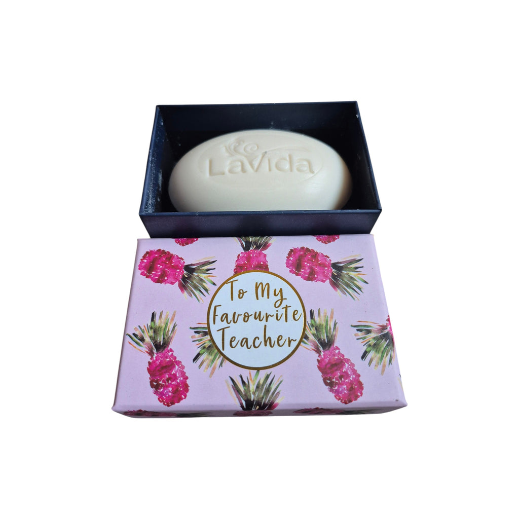 LaVida To My Favourite Teacher Gift Boxed Triple Milled Soap 80g nz