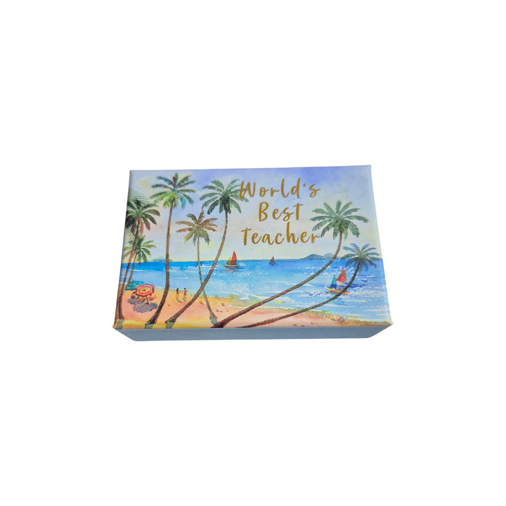 LaVida World's Best Teacher Gift Boxed Triple Milled Soap 80g nz