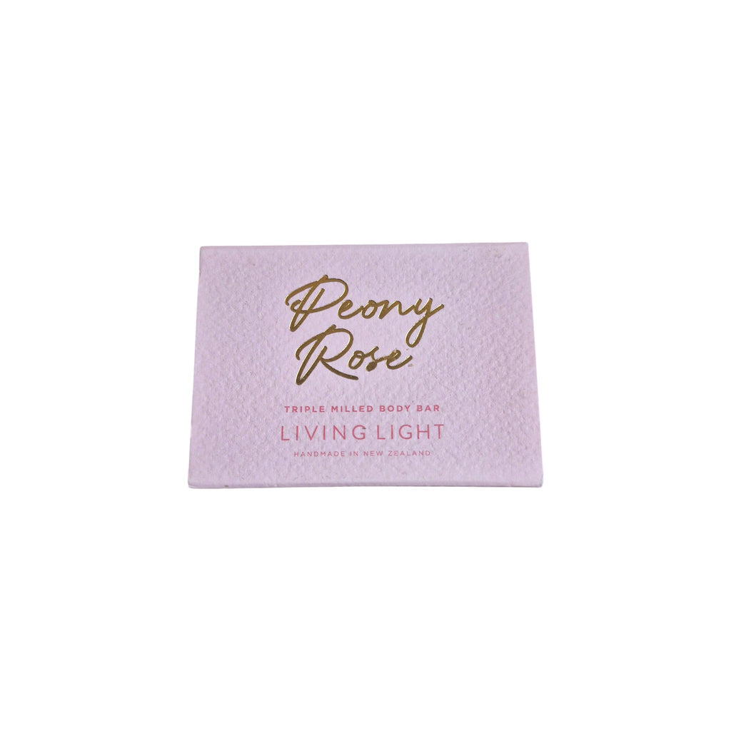 Living Light Peony Rose Triple Milled Body Bar 80g nz