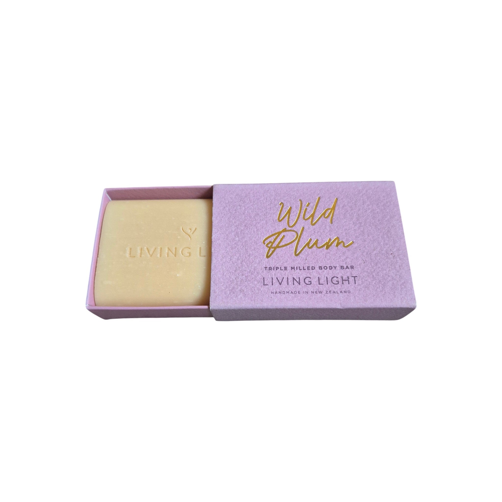 Living Light Wild Plum Triple Milled Body Bar 80g nz