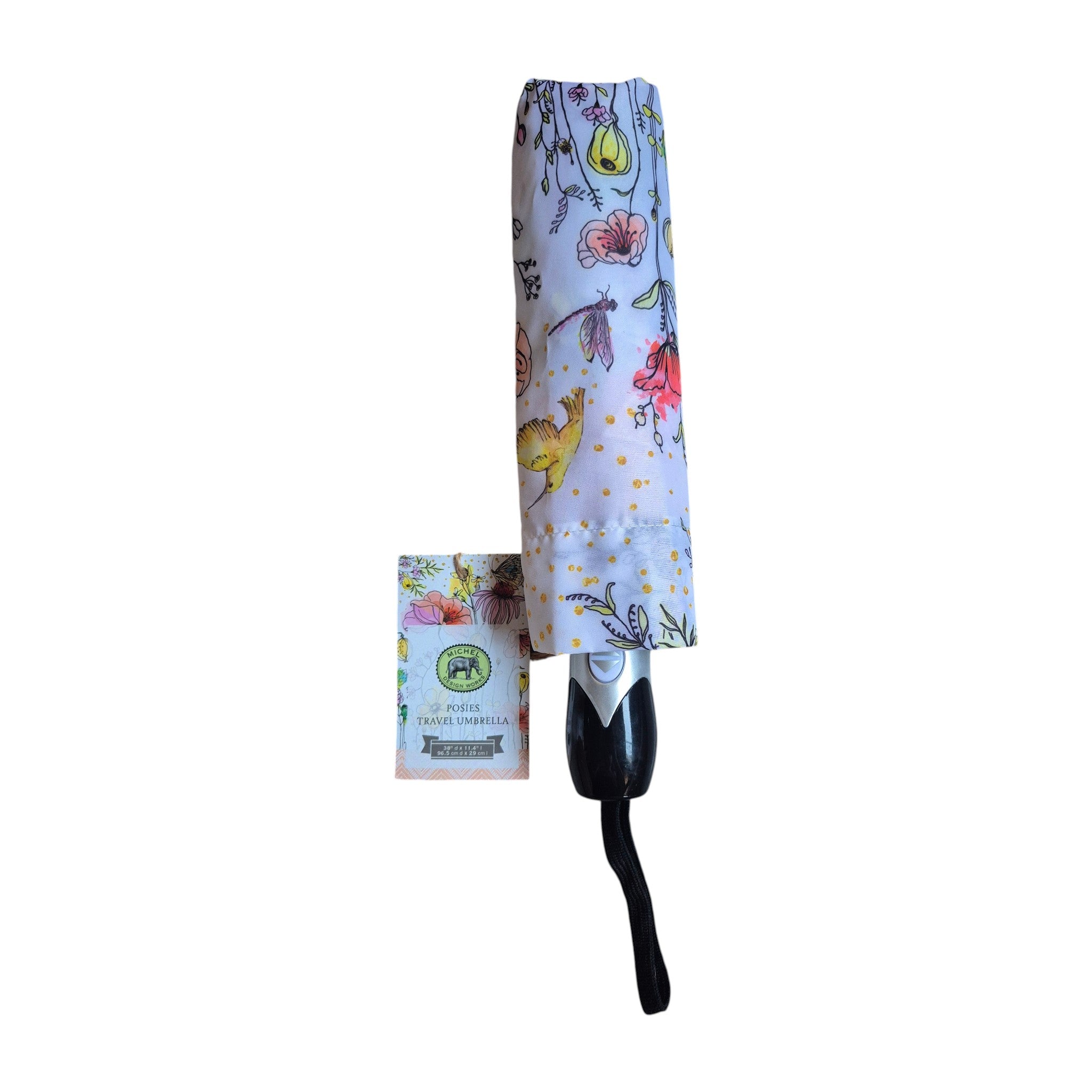Michel Design Works Posies Travel Umbrella auto open push button nz