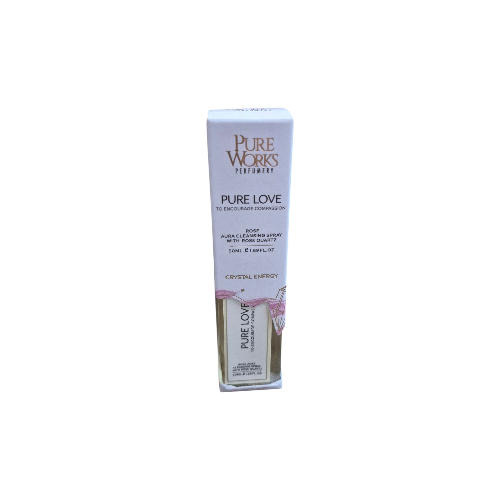 PureWorks Perfumery Pure Love Rose Aura Cleansing Spray with Rose Quartz 50ml nz