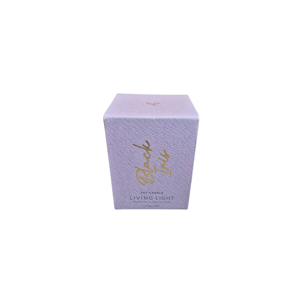 Black Iris Soy Candle 110g living light nz