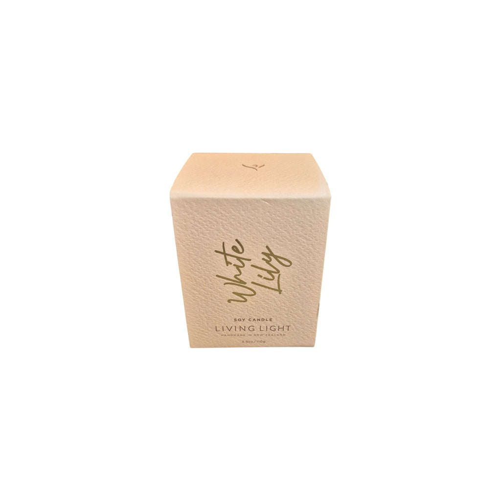 living light nz White Lily Soy Candle 110g