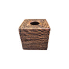 Le Monde Rattan Tissue Box Cover 14cm x 14cm nz