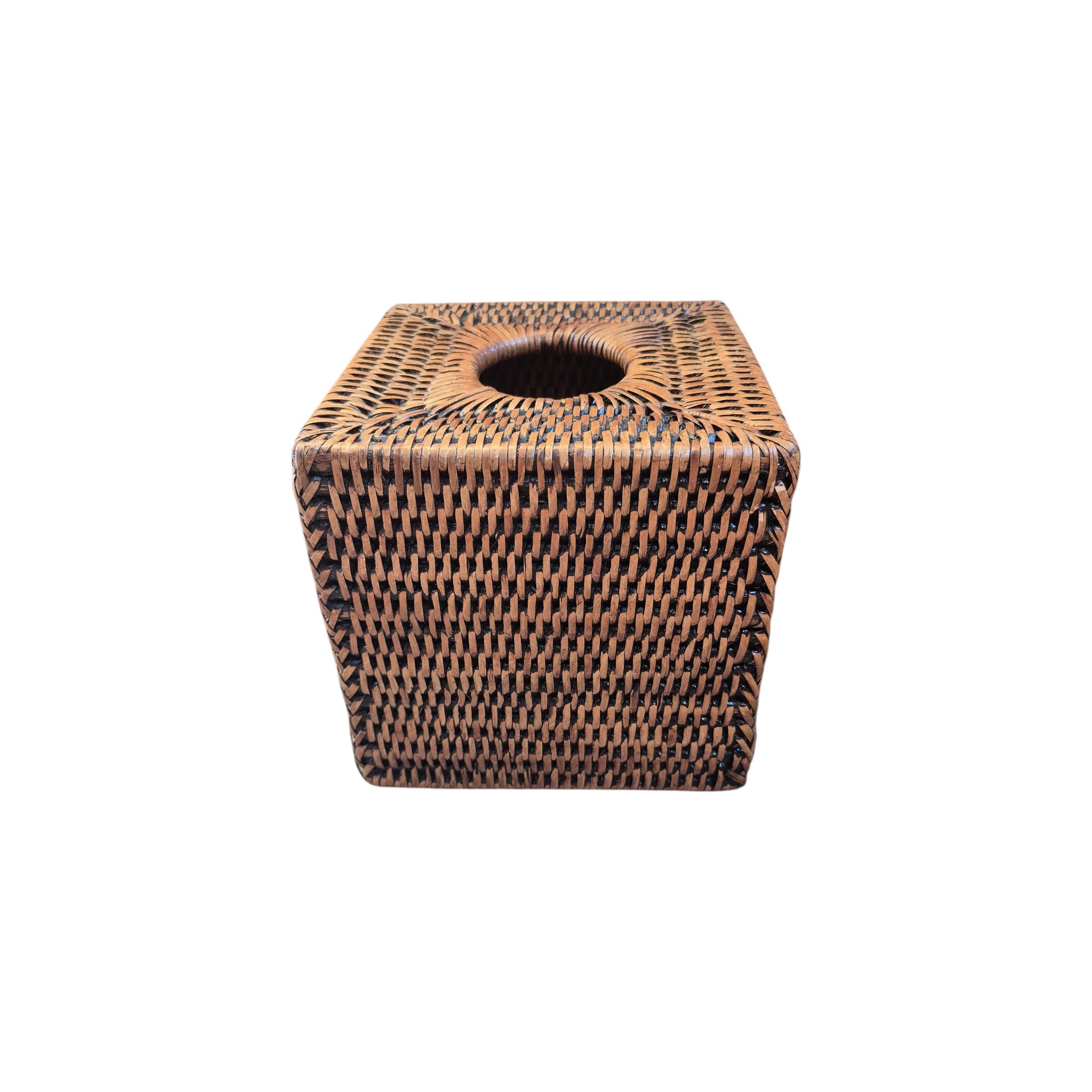 Le Monde Rattan Tissue Box Cover 14cm x 14cm nz