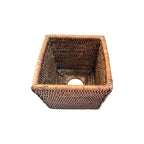 Le Monde Rattan Tissue Box Cover 14cm x 14cm nz