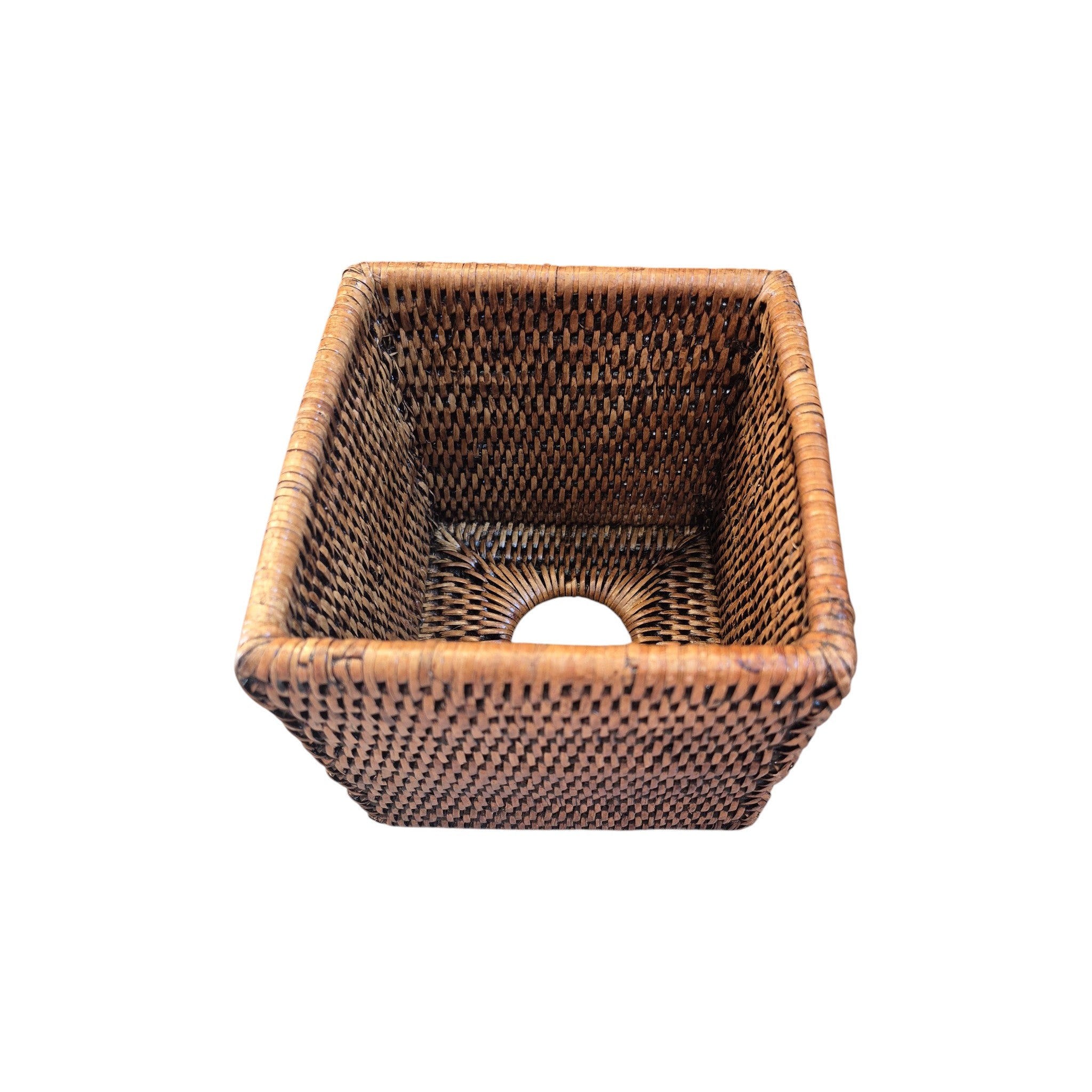 Le Monde Rattan Tissue Box Cover 14cm x 14cm nz