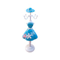 Aqua 3 Flower Skirt Mannequin Jewellery Holder nz