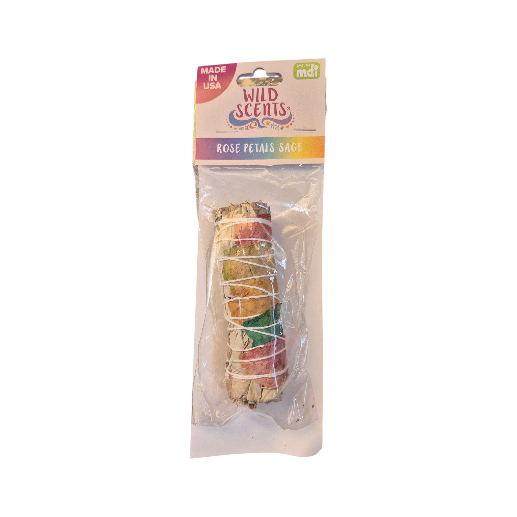 Wild Scents Rose Petals Sage Smudge Stick nz