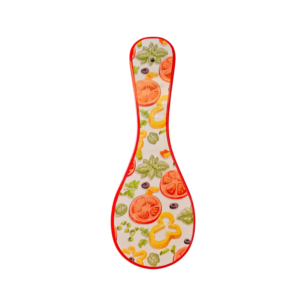 Chopped Vege Ceramic Spoon Holder 27cm nz