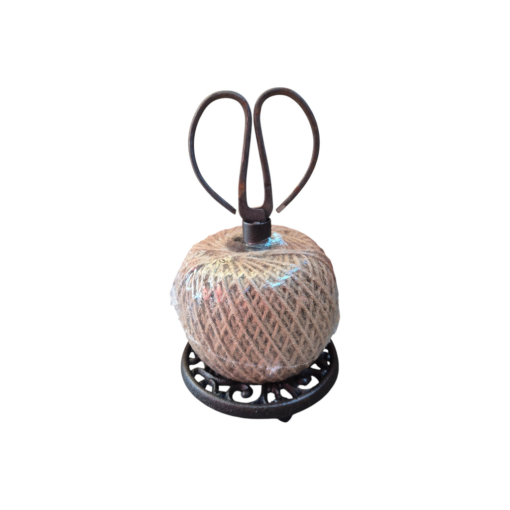 Antique String Holder with Scissors 23cm nz