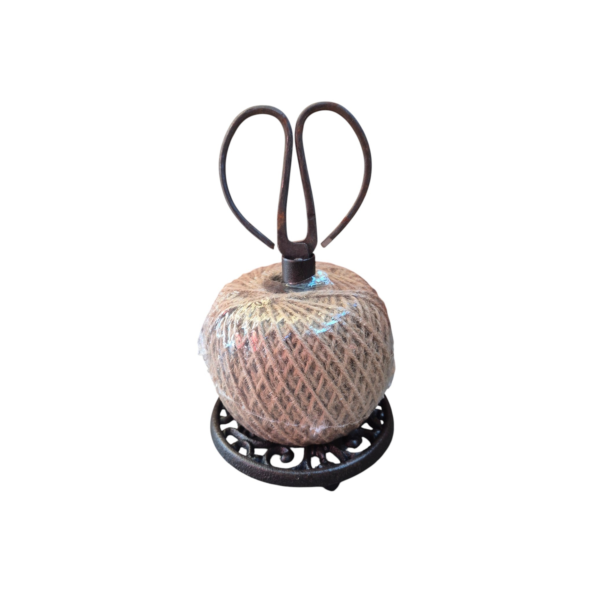 Antique String Holder with Scissors 23cm nz