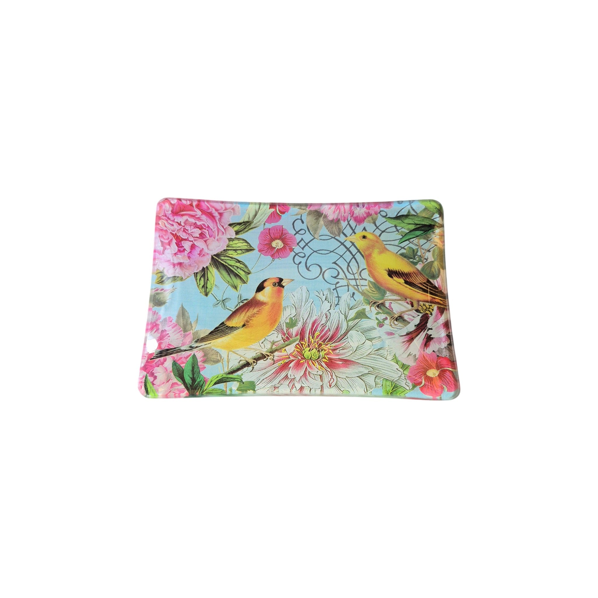 Garden Melody Rectangular Glass Soap Dish Michel Design Works nz Loren Boyd