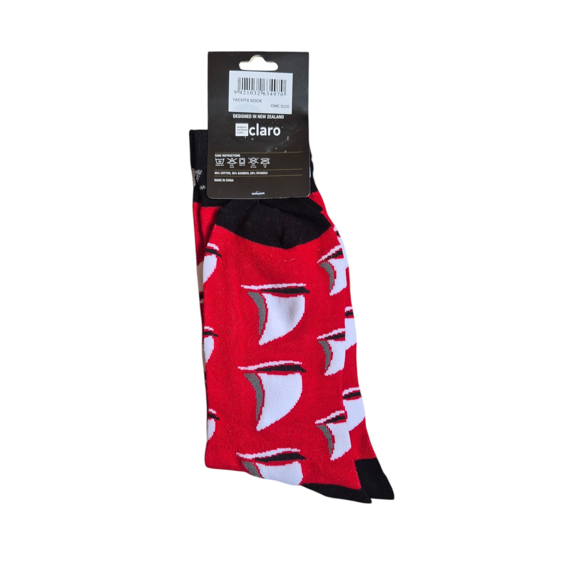 Men's Yachts Sock | Claro Designs of New Zealand nz