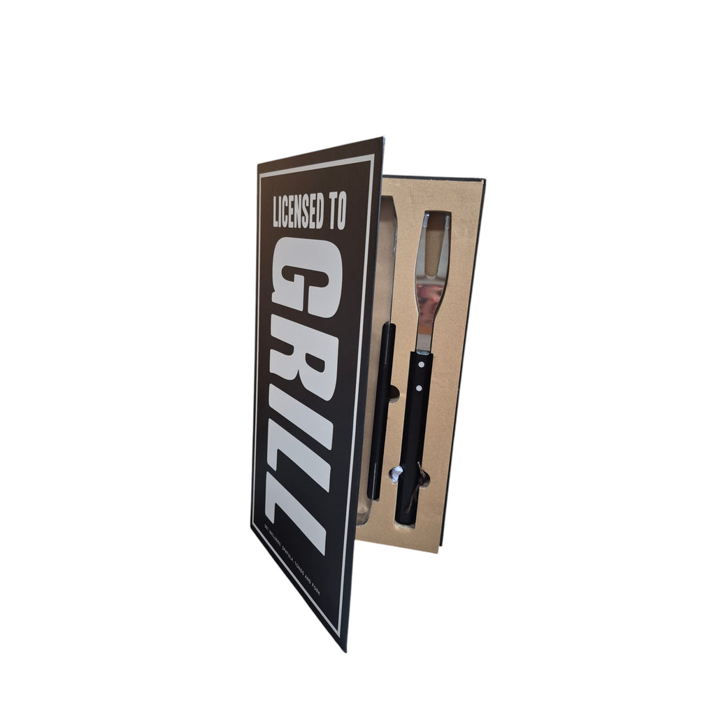 Grill Master Stainless Steel BBQ Tools Gift Set | 3-Piece Grilling Kit nz