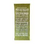 Grandparents House Rules Fabric Scroll | 34cm x 83cm Green nz