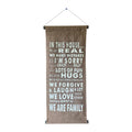 'In This House... We Are Family' Fabric Scroll | 34cm x 83cm - Loren Boyd nz