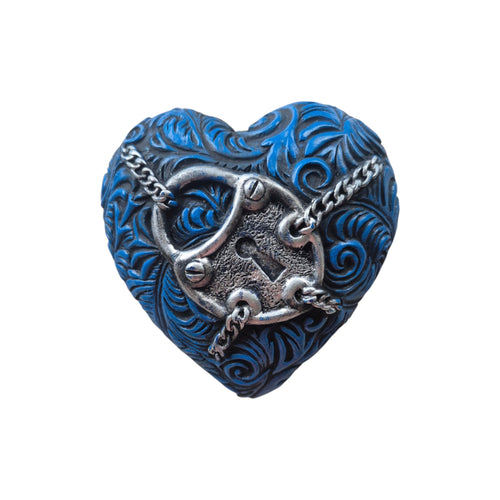 Blue Padlock & Chain Decorative Wall Heart nz