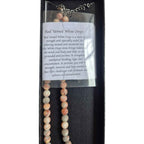 Solar System Necklace - Red Veined White Onyx