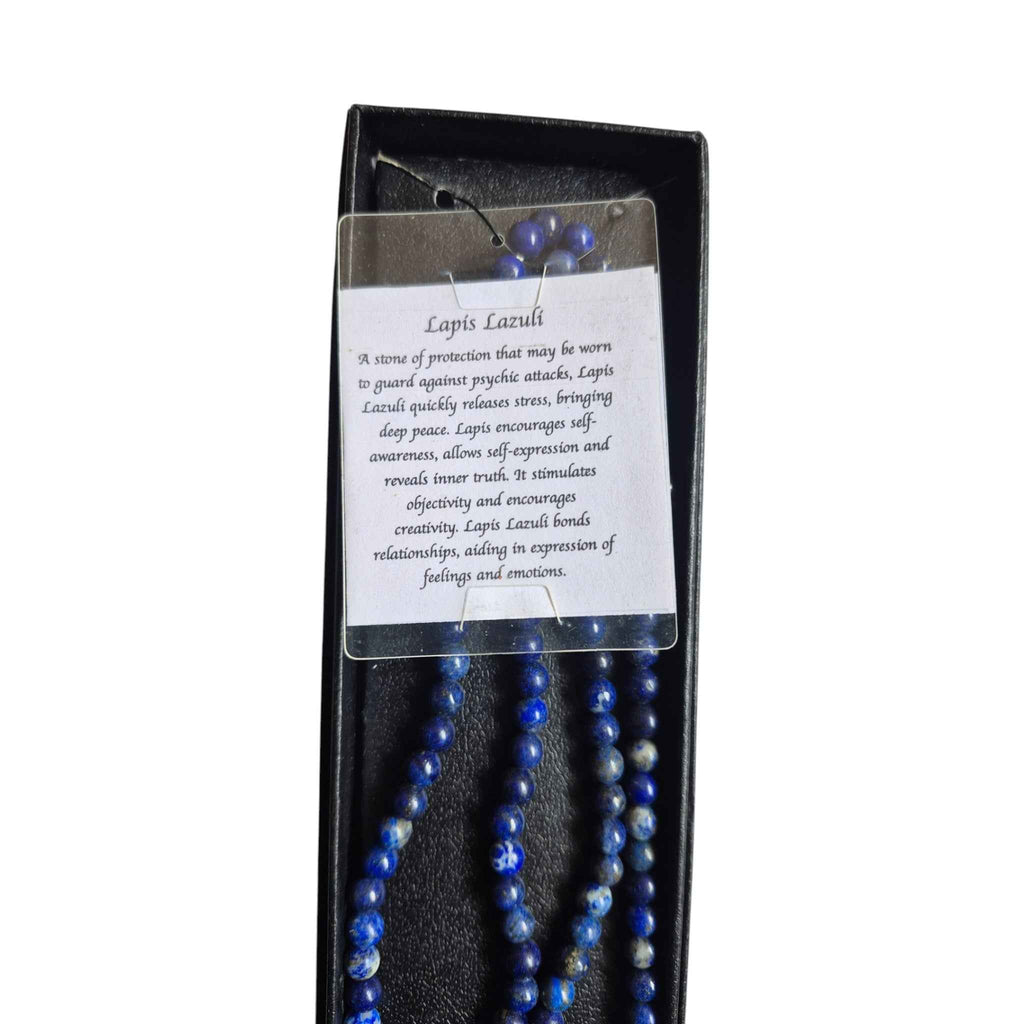 Mala Meditation Bead Necklace - Lapis Lazuli - 68cm