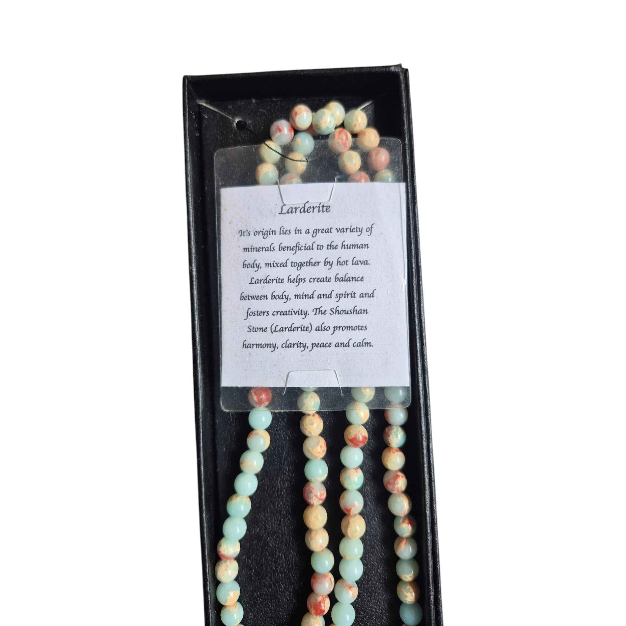 Mala Meditation Bead Necklace - Larderite - 68cm