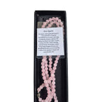 Mala Meditation Bead Necklace - Rose Quartz - 68cm
