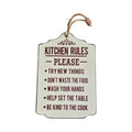 Kitchen Rules Please Hanging Wooden Sign nz Loren Boyd