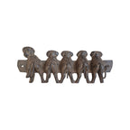 Rustic Dog Tail Wall 5 Hook Cast Iron nz Loren Boyd