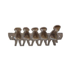 Rustic Dog Tail Wall 5 Hook Cast Iron nz Loren Boyd