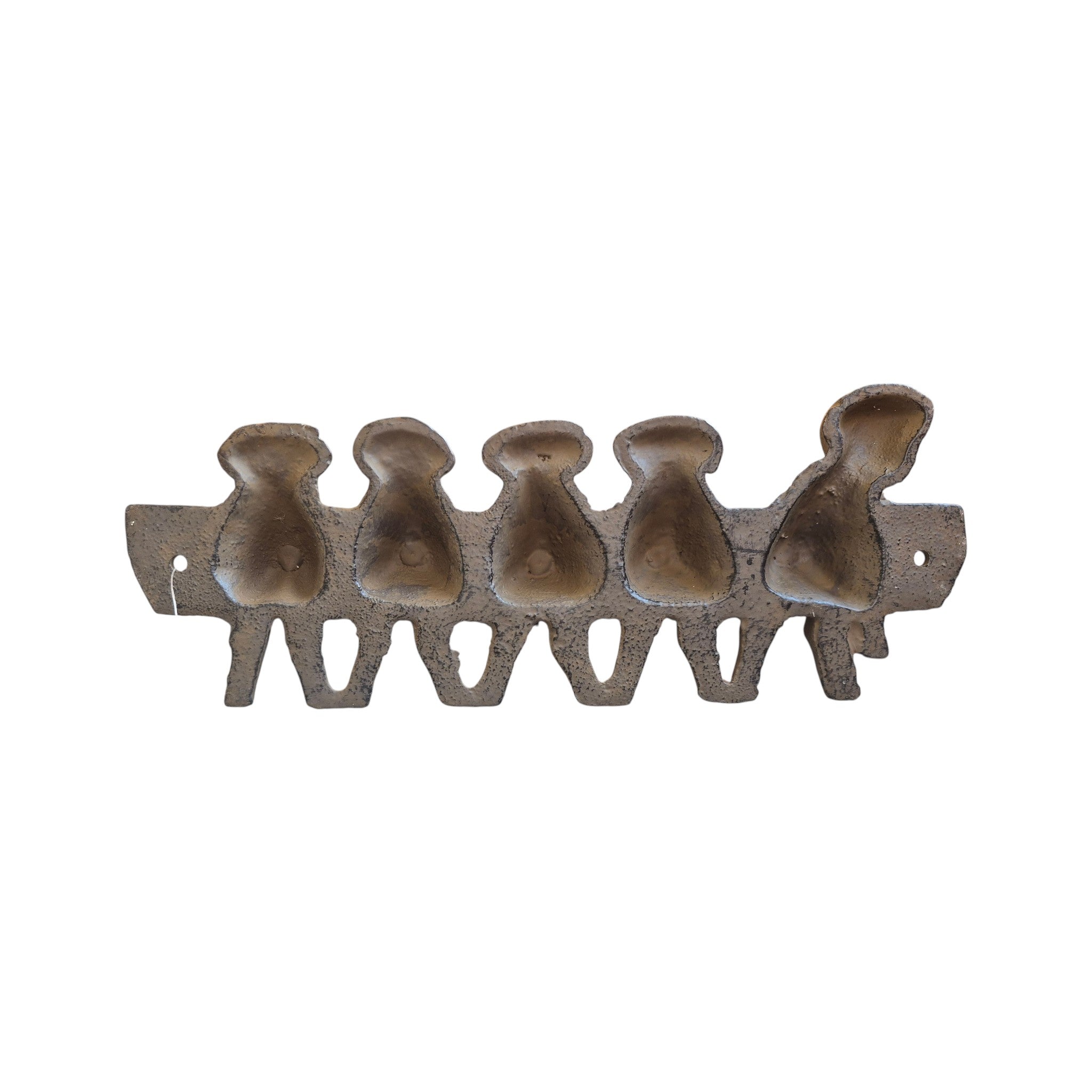 Rustic Dog Tail Wall 5 Hook Cast Iron nz Loren Boyd