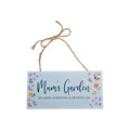 Mum's Garden Relaxing Gardening & Drinking Gin Hanging Wooden Sign nz Loren Boyd
