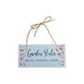 Garden Rules Relax Unwind Enjoy Hanging Wooden Sign nz Loren Boyd