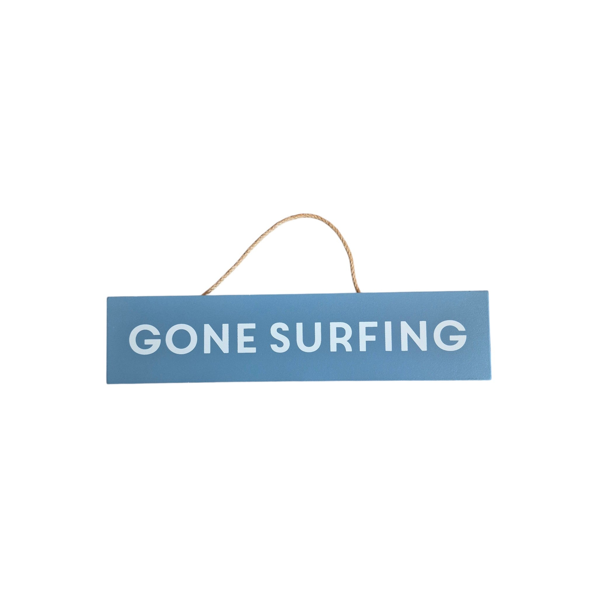 Gone Surfing Hanging Wooden Sign nz Loren Boyd