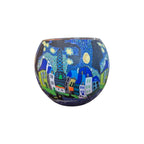 Paris by Night Glass Tealight Holder