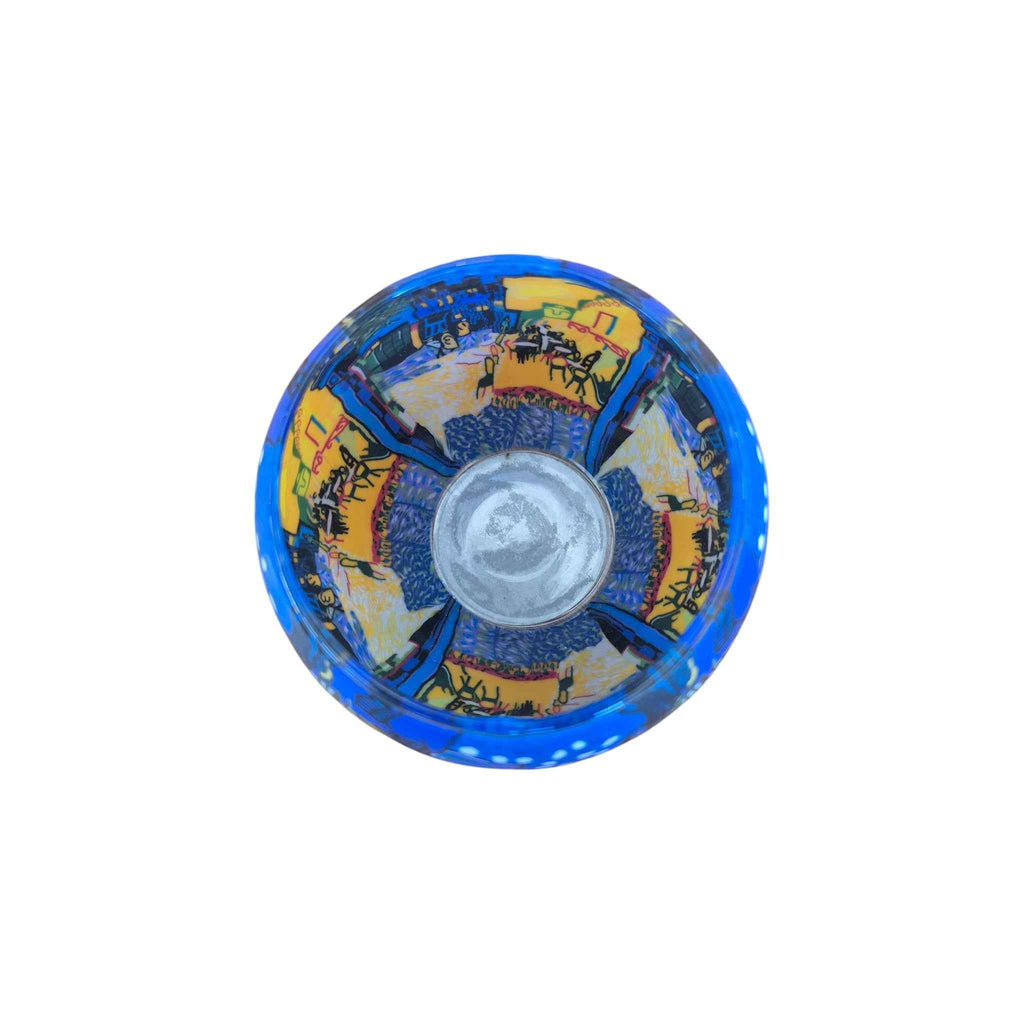 Cafe Terrace at Night Glass Tealight Holder