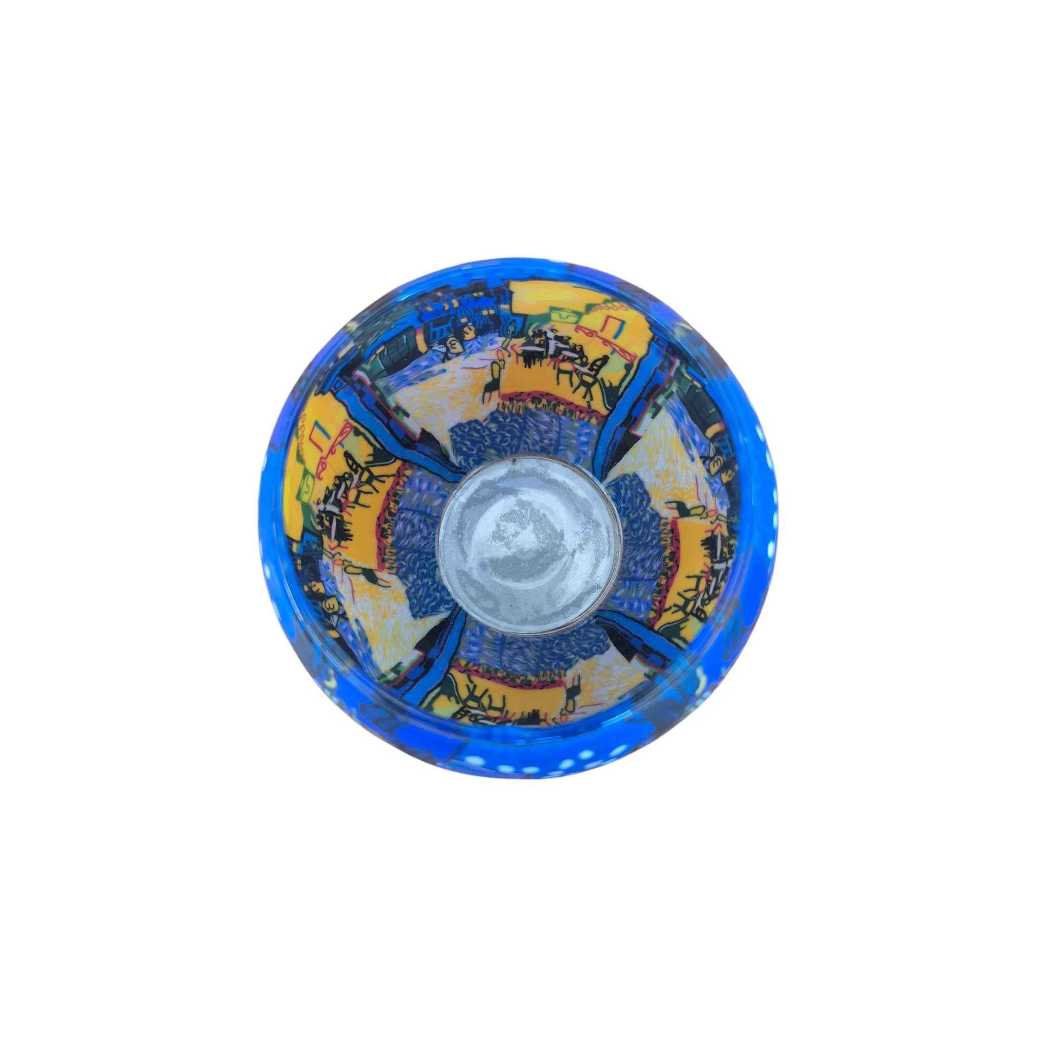 Cafe Terrace at Night Glass Tealight Holder
