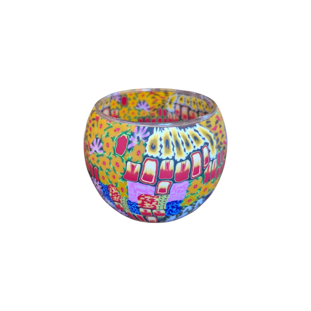 Flower Garden Glass Tealight Holder