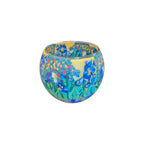 Irises Glass Tealight Holder