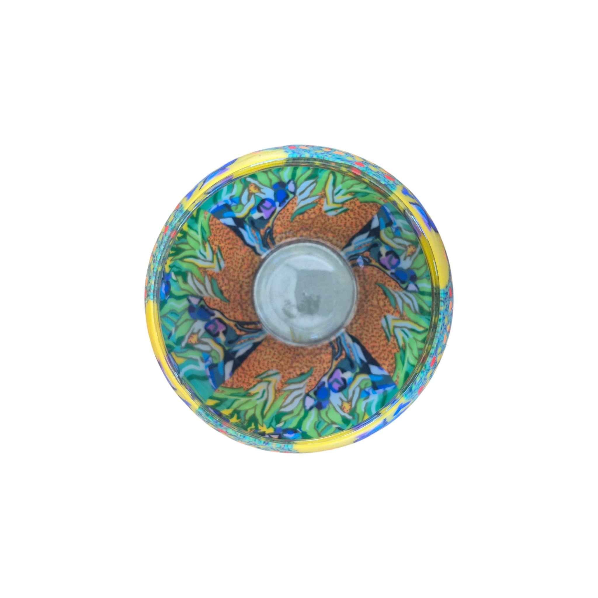 Irises Glass Tealight Holder