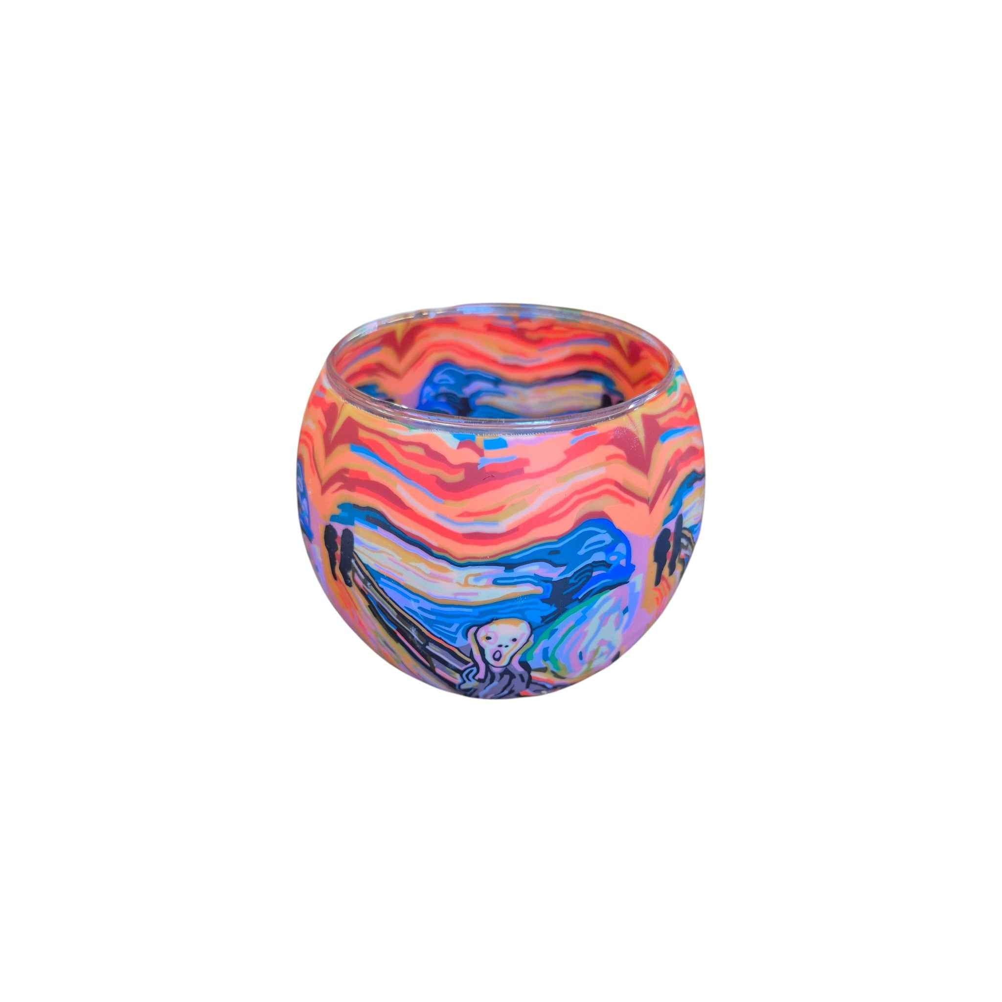 The Scream Glass Tealight Holder